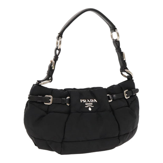 Luxury Prada Shoulder Bag Nylon Black Silver  ar12650