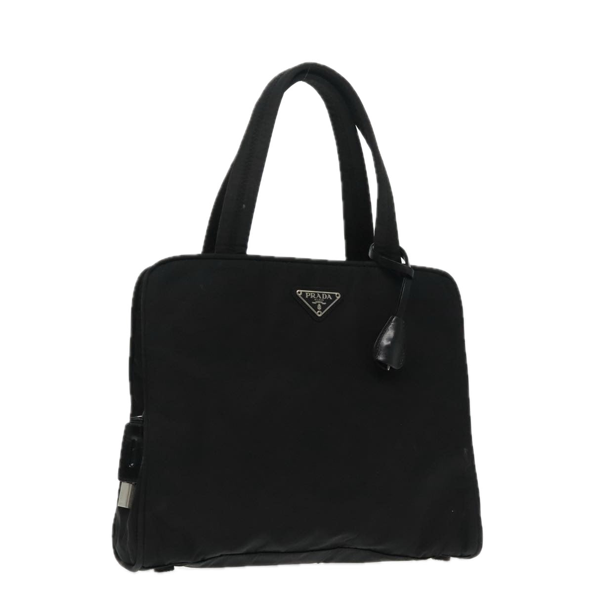 Luxury Prada Hand Bag Nylon Black Silver  ar12668