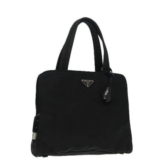 Luxury Prada Hand Bag Nylon Black Silver  ar12668