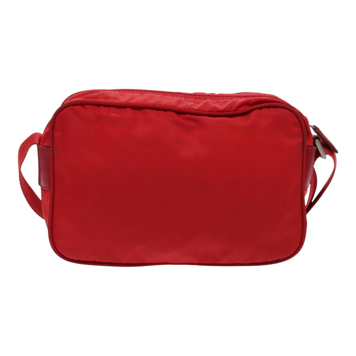 Luxury Prada Shoulder Bag Nylon Red Silver  ar12685