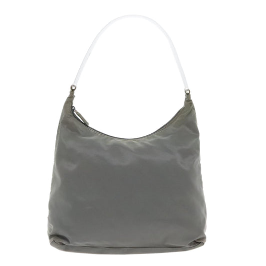 Luxury Prada Shoulder Bag Nylon Gray Silver  ar12690