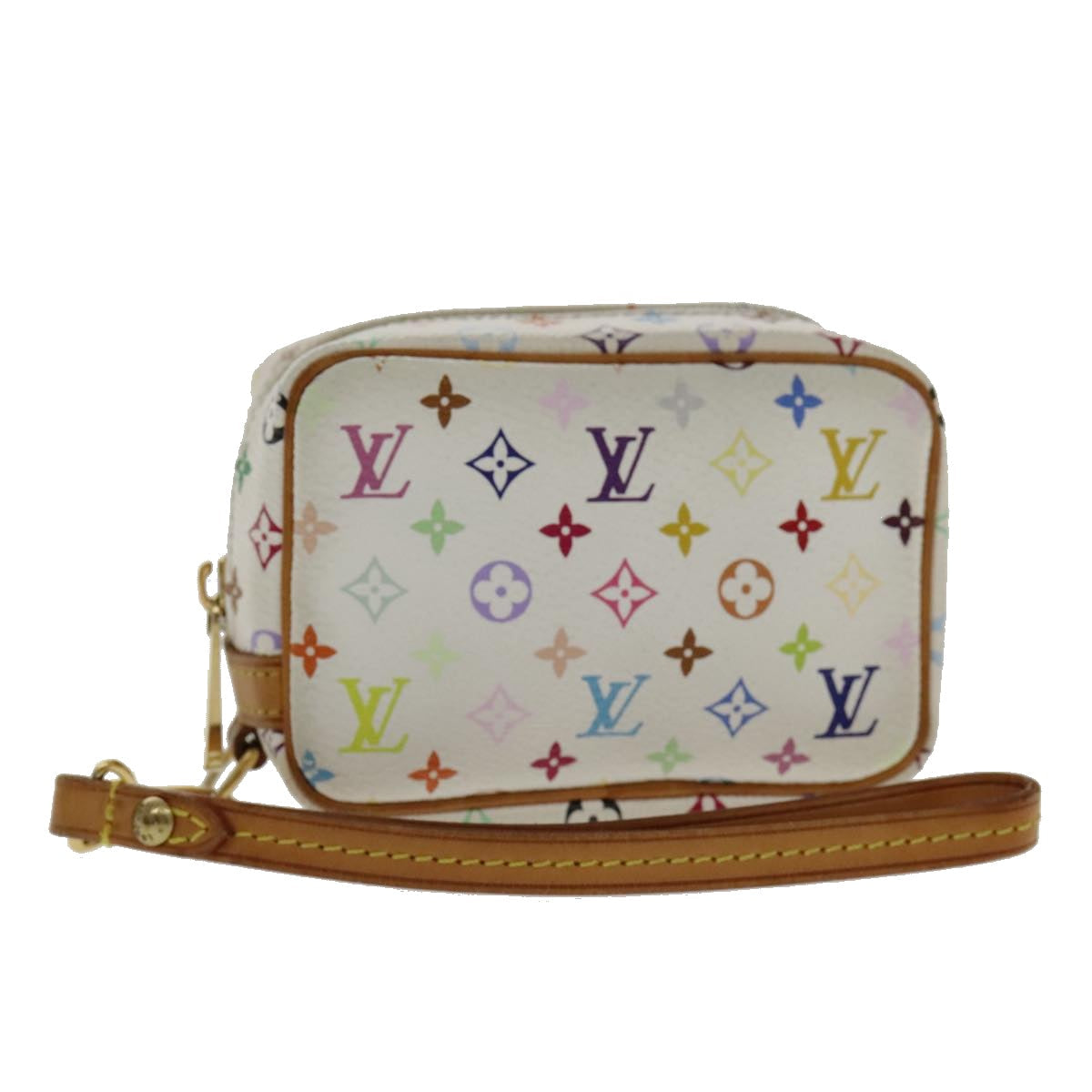 LOUIS VUITTON Monogram Multicolor Trousse Wapity Pouch White M58033 ar12712