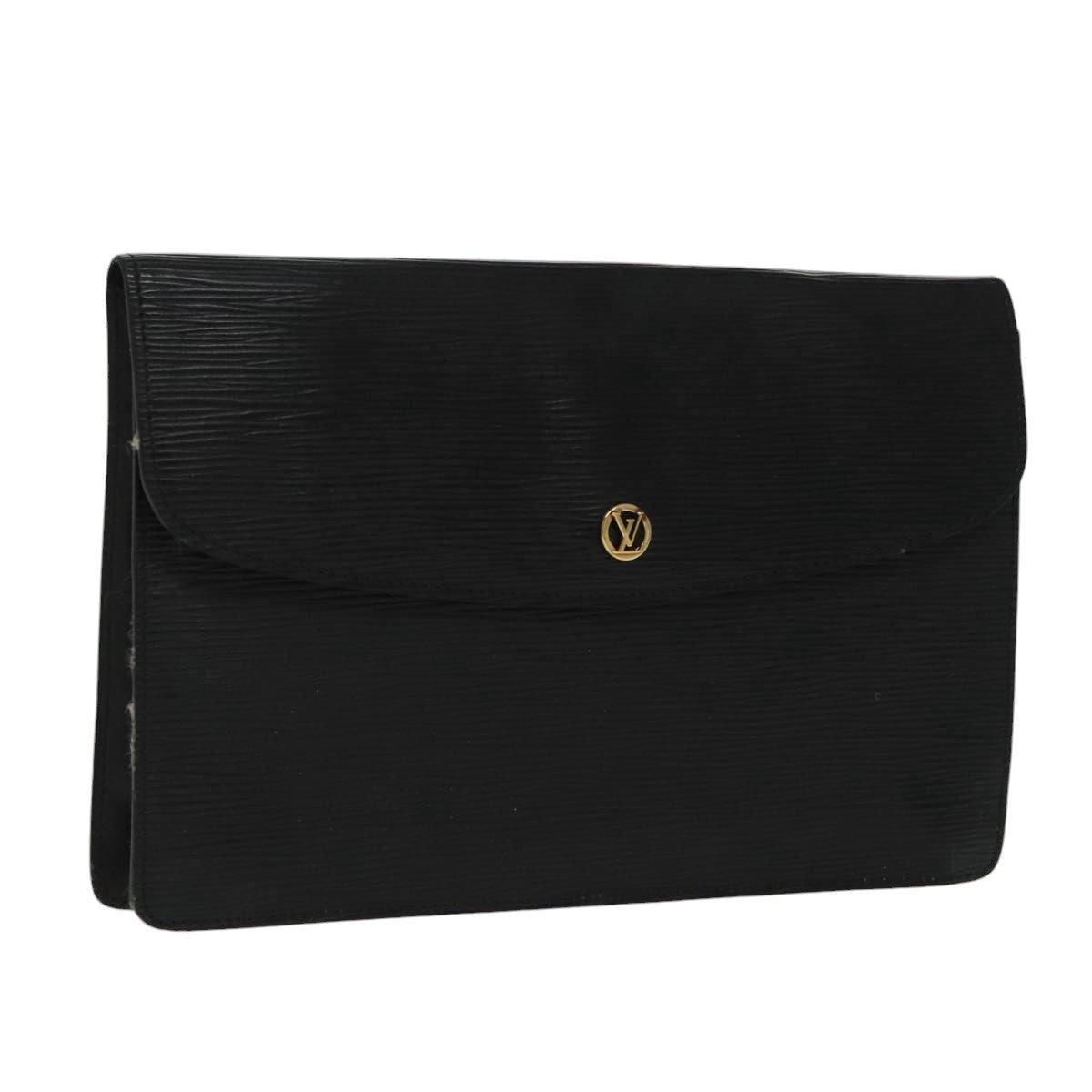 LOUIS VUITTON Epi Montaigne 27 Clutch Bag Black M52652 LV ar12863