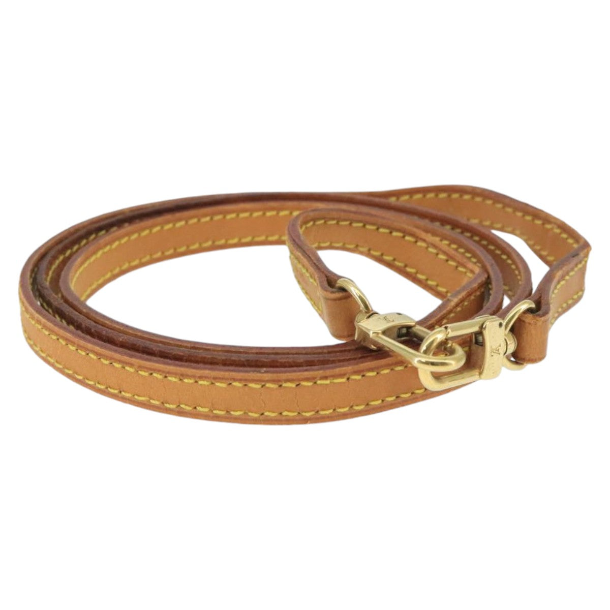 LOUIS VUITTON Shoulder Strap Leather 46.9"" Beige LV ar12885