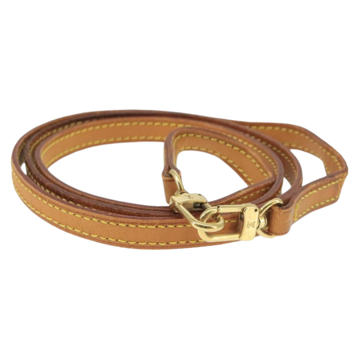 LOUIS VUITTON Shoulder Strap Leather 46.9"" Beige LV ar12885