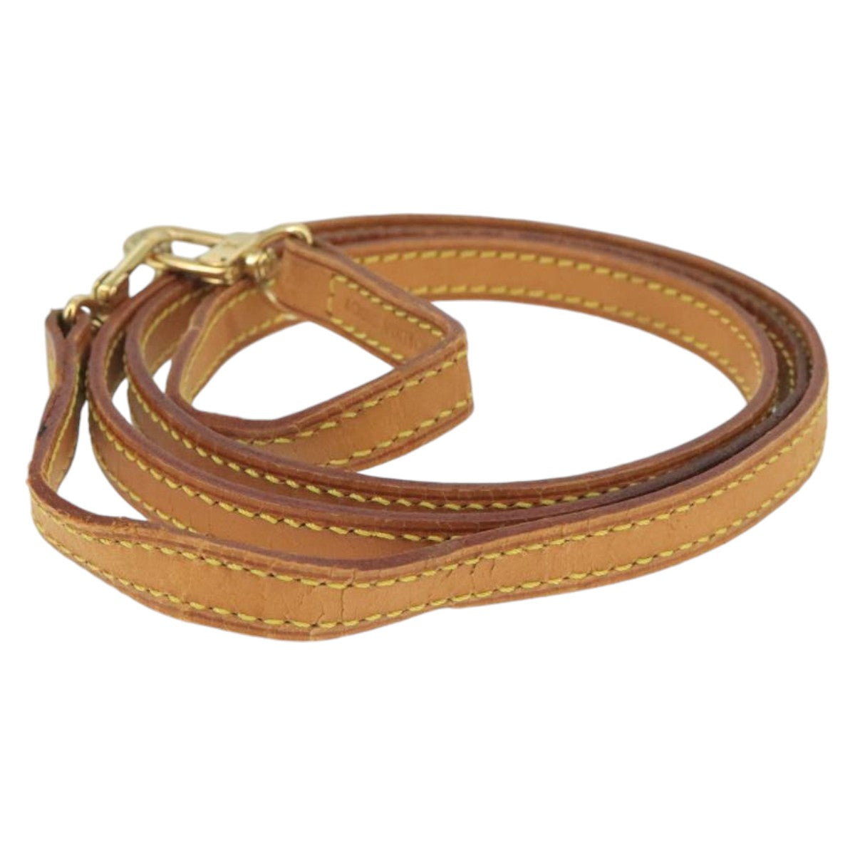 LOUIS VUITTON Shoulder Strap Leather 46.9"" Beige LV ar12885