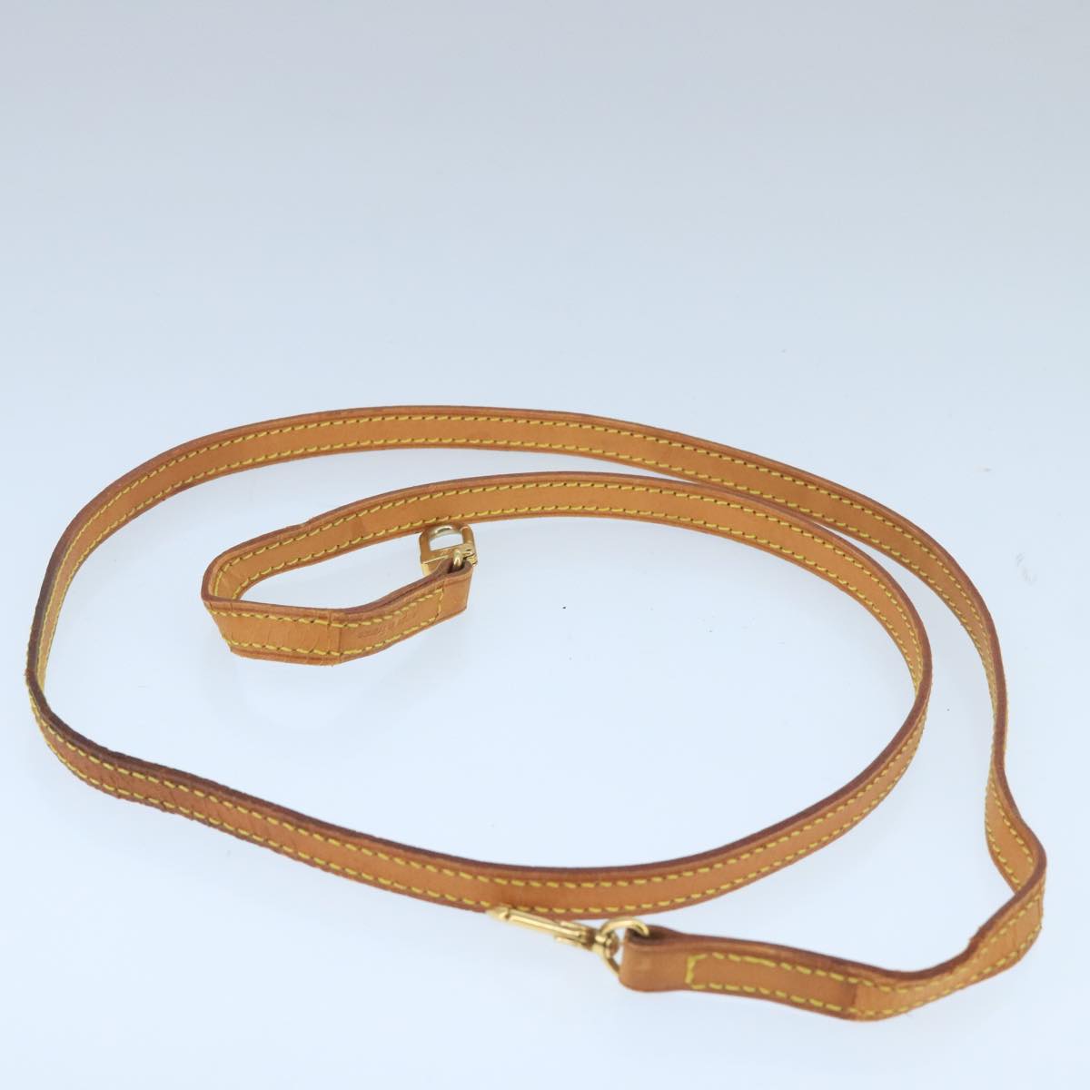 LOUIS VUITTON Shoulder Strap Leather 46.9"" Beige LV ar12885