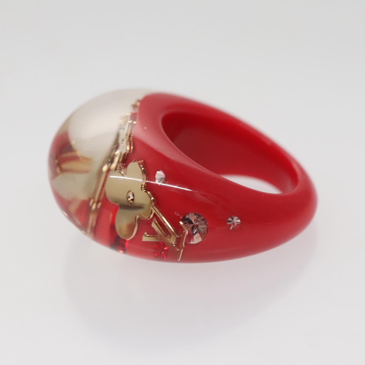 LOUIS VUITTON Uncle John Burgh Ring plastic Red LV ar13102