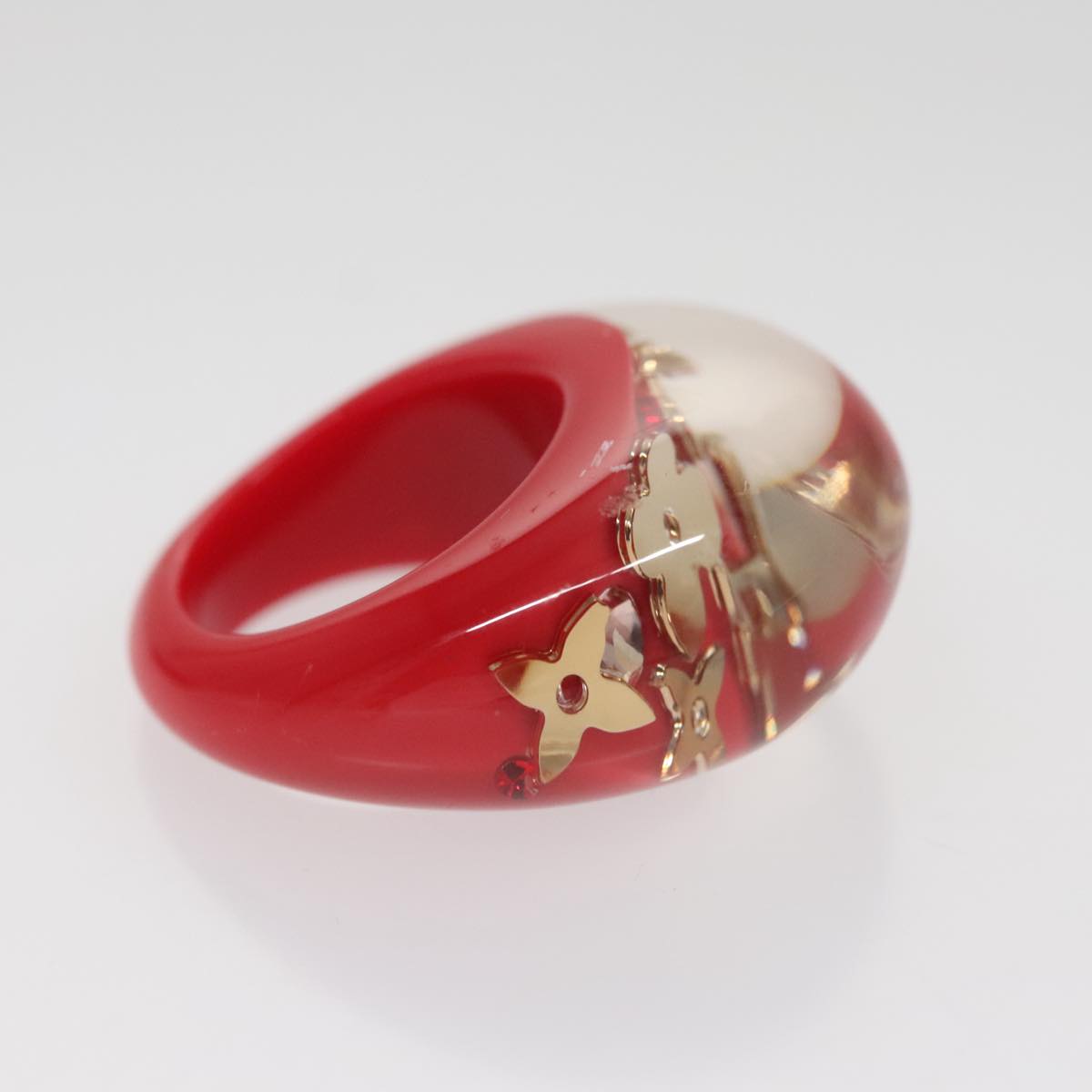 LOUIS VUITTON Uncle John Burgh Ring plastic Red LV ar13102