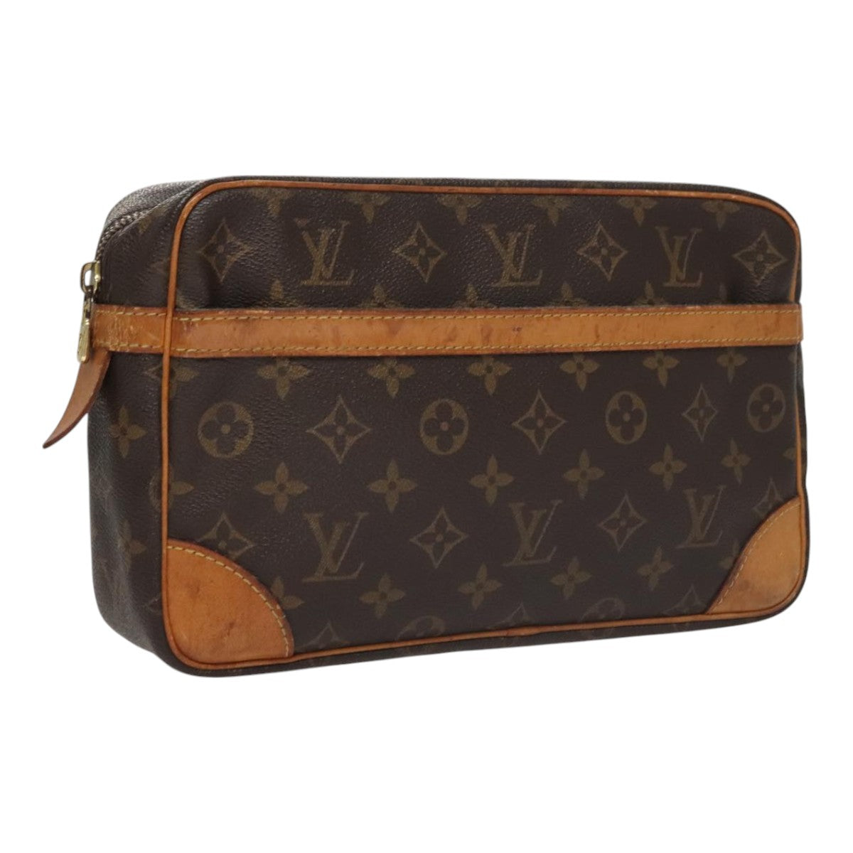 LOUIS VUITTON Monogram Compiegne 28 Clutch Bag M51845 LV ar13144
