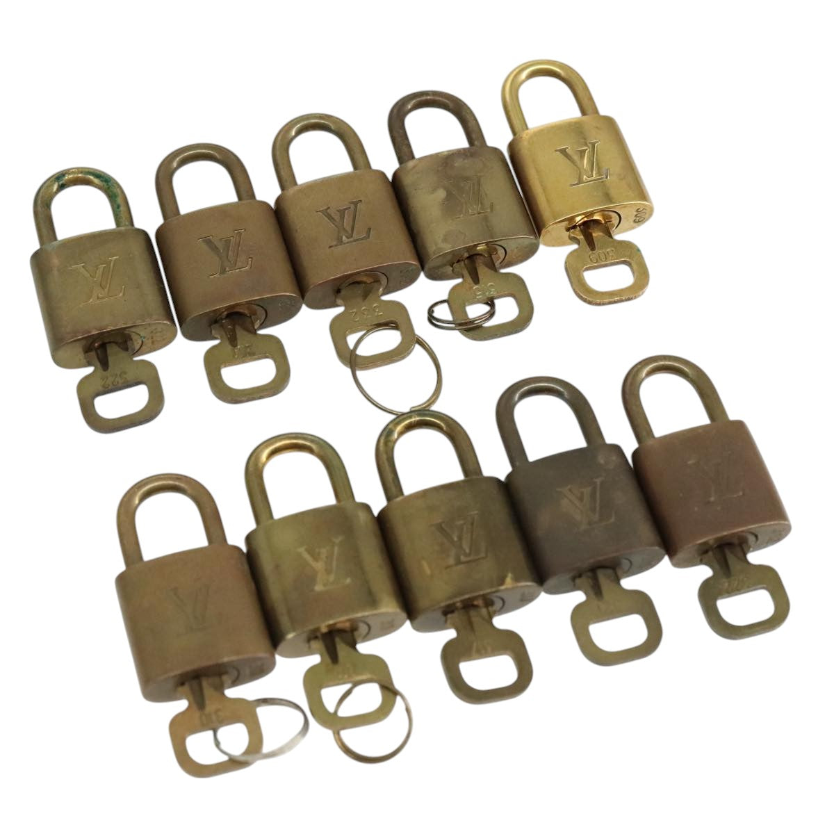 LOUIS VUITTON Padlock 10set metal Gold Tone LV ar13159