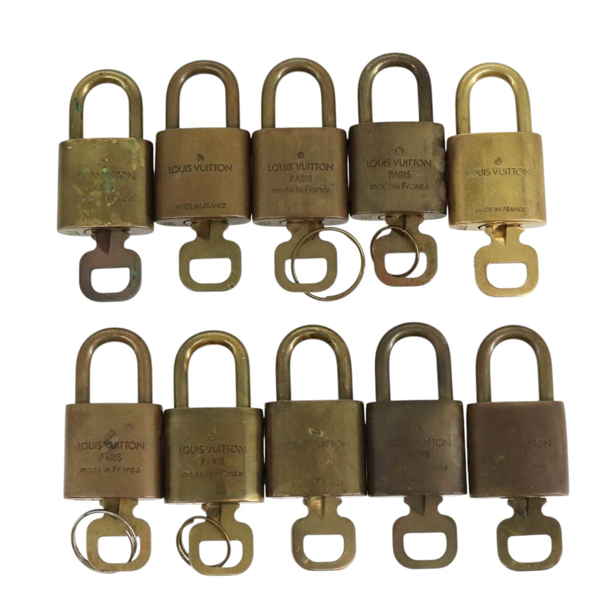 LOUIS VUITTON Padlock 10set metal Gold Tone LV ar13159
