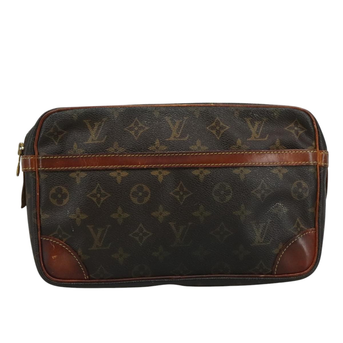 LOUIS VUITTON Monogram Compiegne 28 Clutch Bag M51845 LV ar13177