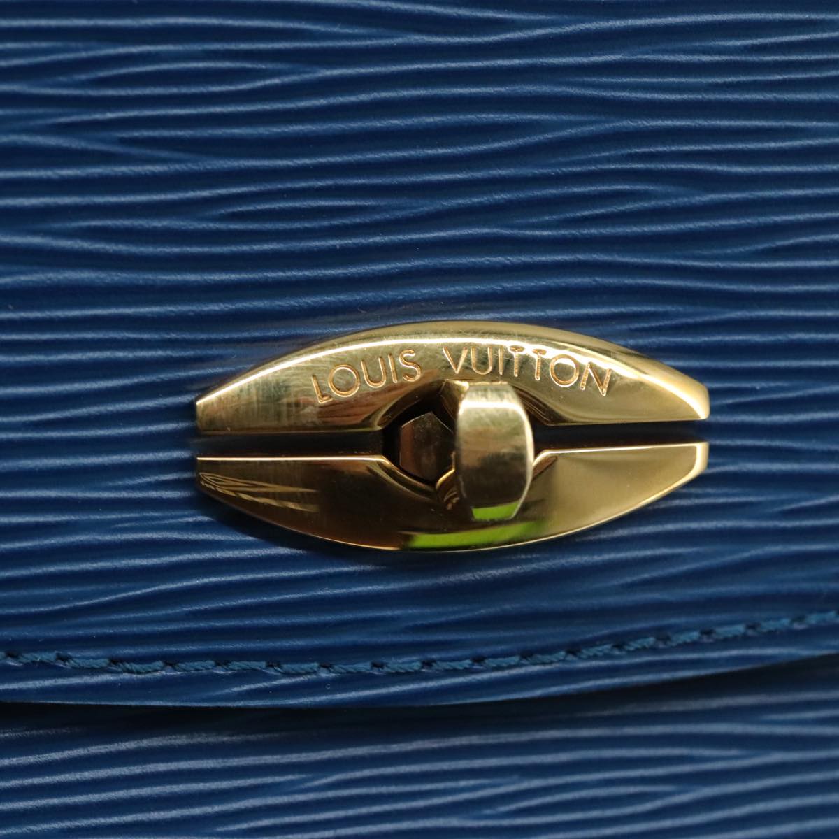 LOUIS VUITTON Epi Malesherbes Hand Bag Blue M52375 LV ar13185