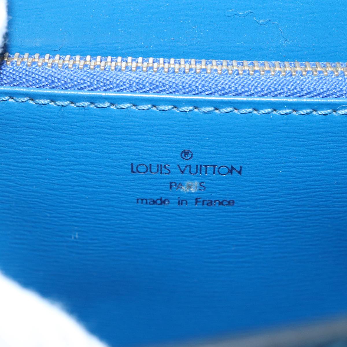 LOUIS VUITTON Epi Malesherbes Hand Bag Blue M52375 LV ar13185