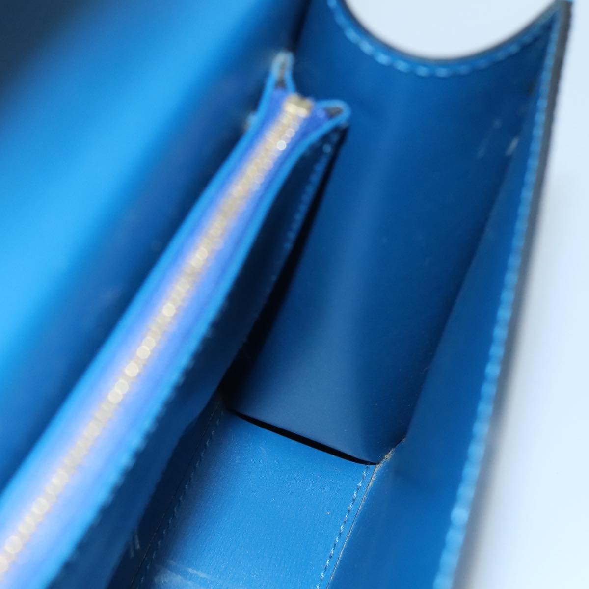 LOUIS VUITTON Epi Malesherbes Hand Bag Blue M52375 LV ar13185