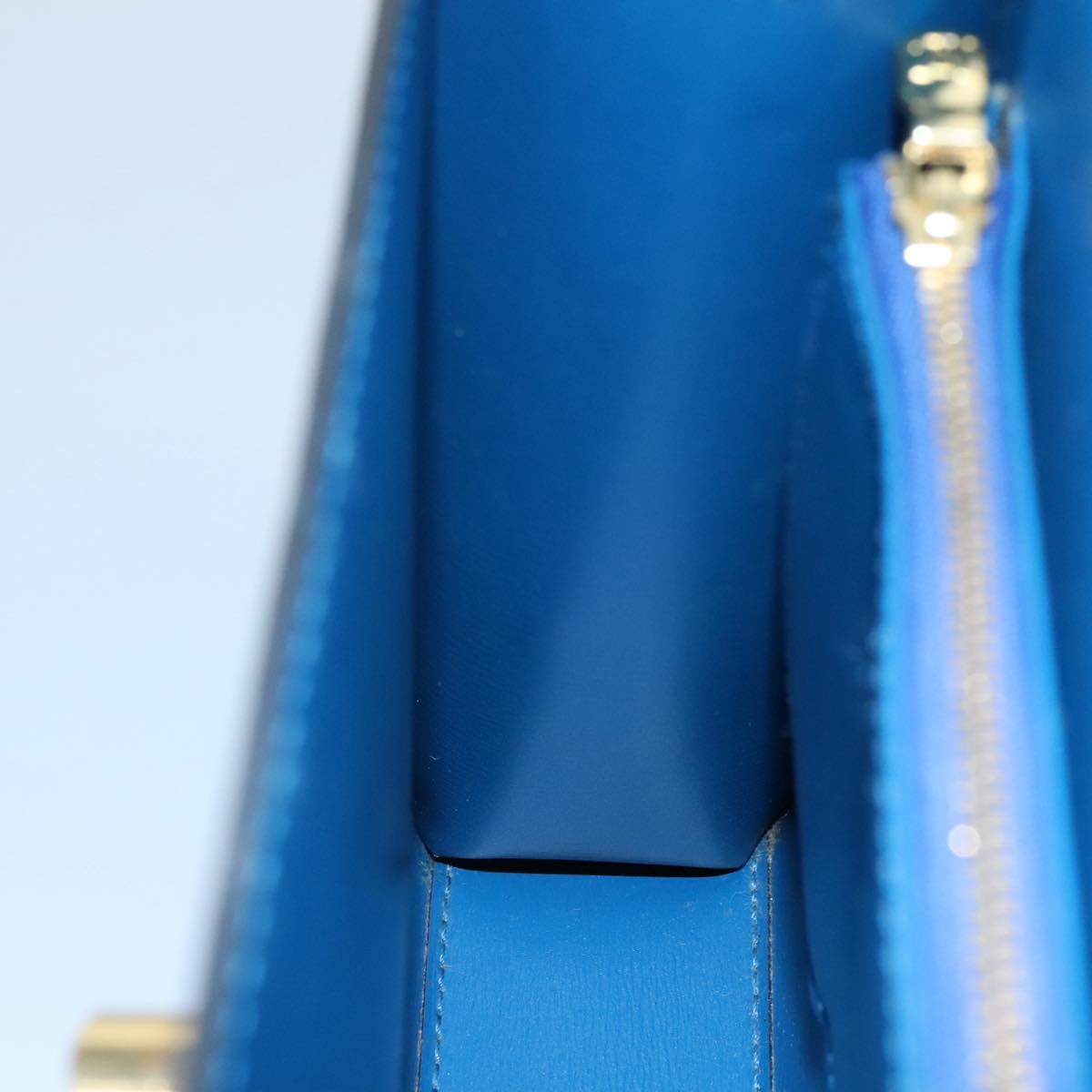LOUIS VUITTON Epi Malesherbes Hand Bag Blue M52375 LV ar13185