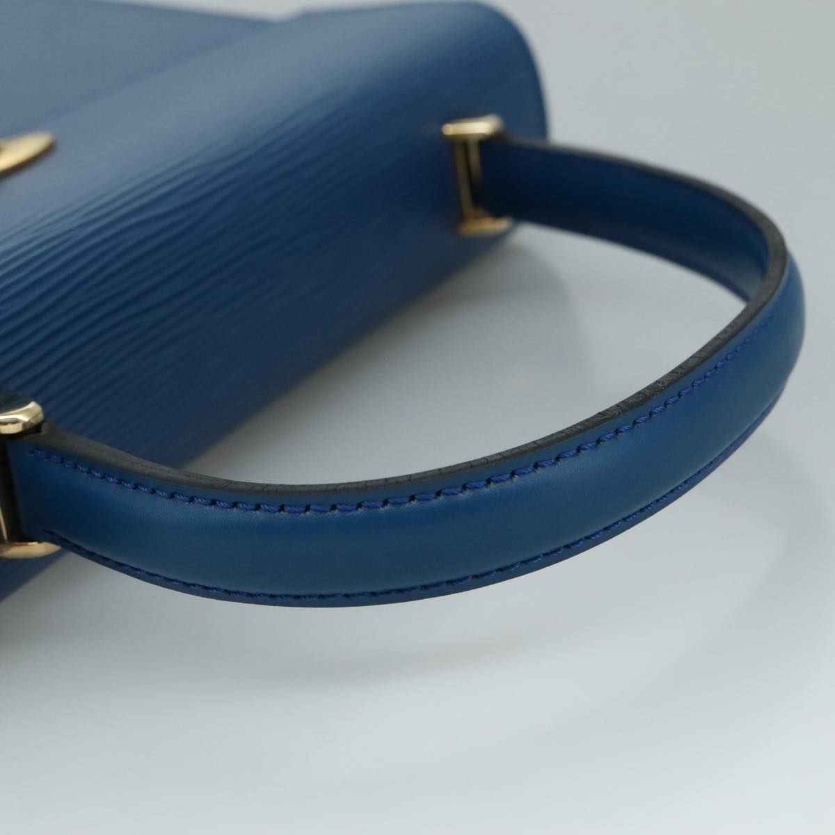 LOUIS VUITTON Epi Malesherbes Hand Bag Blue M52375 LV ar13185