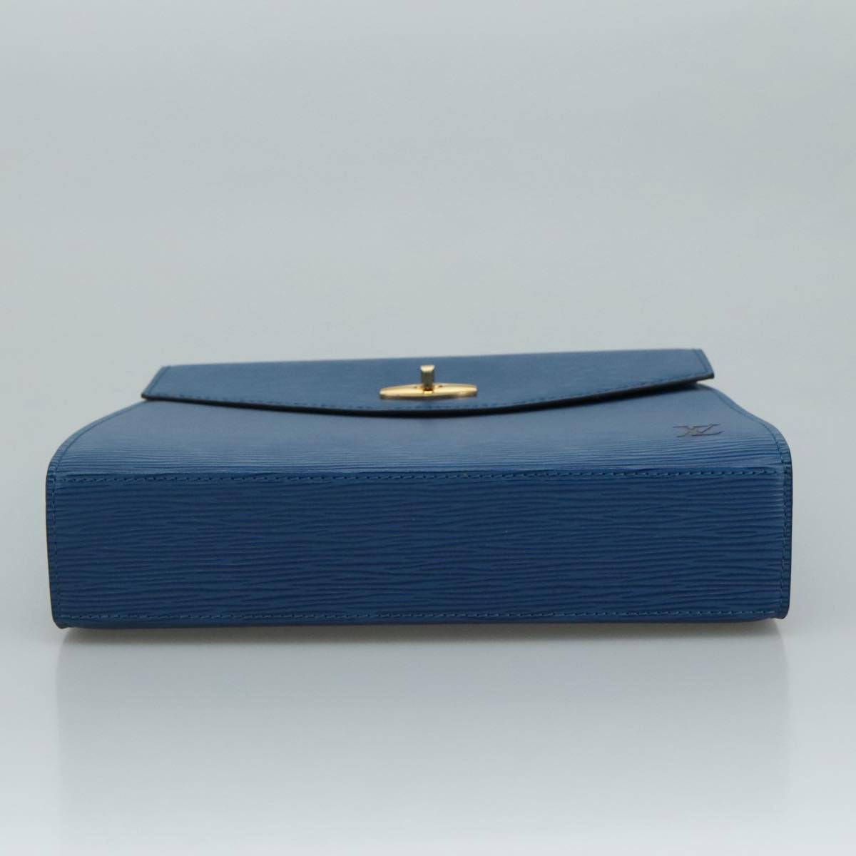 LOUIS VUITTON Epi Malesherbes Hand Bag Blue M52375 LV ar13185