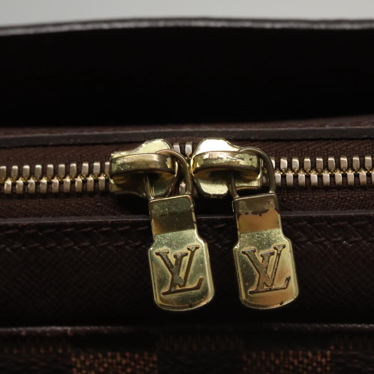 LOUIS VUITTON Damier Ebene Triana Hand Bag N51155 LV ar13190