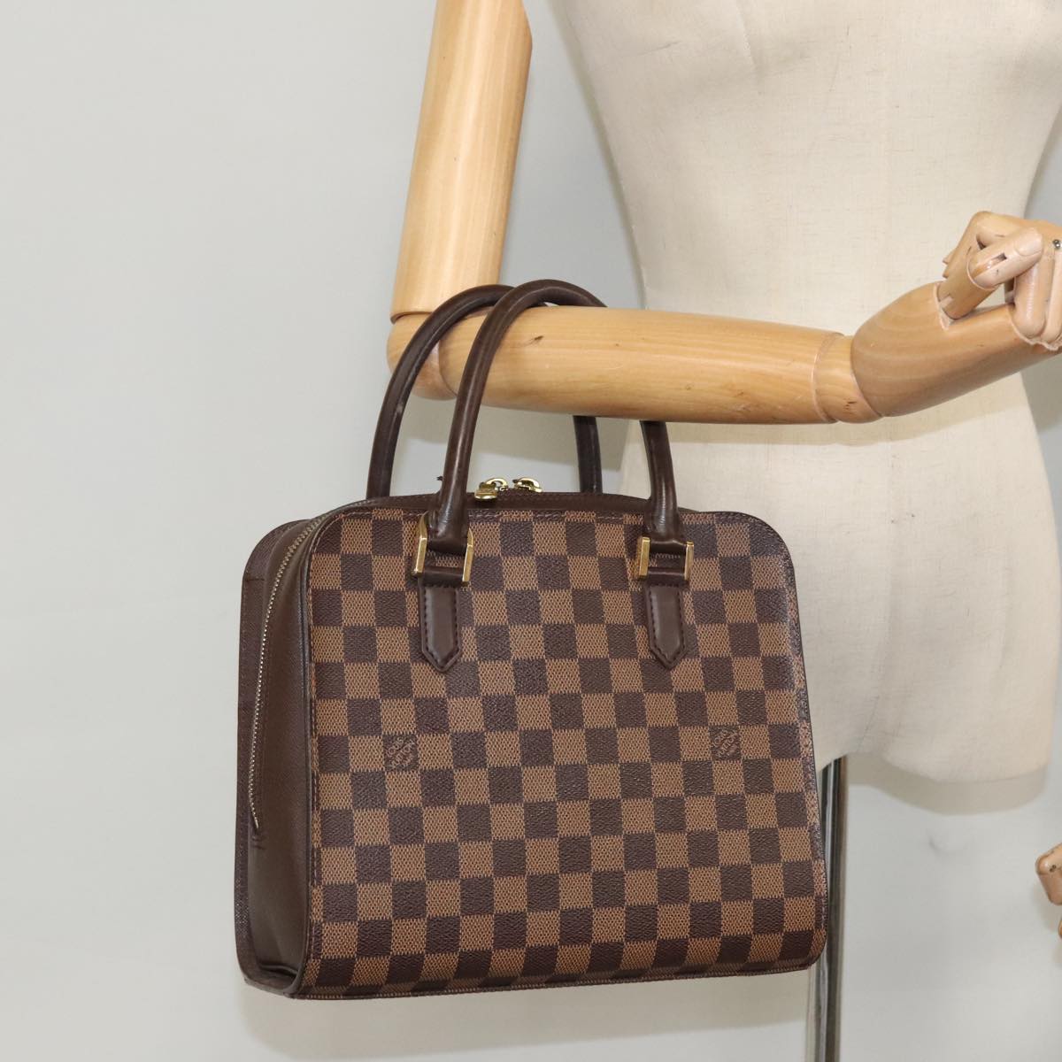 LOUIS VUITTON Damier Ebene Triana Hand Bag N51155 LV ar13190