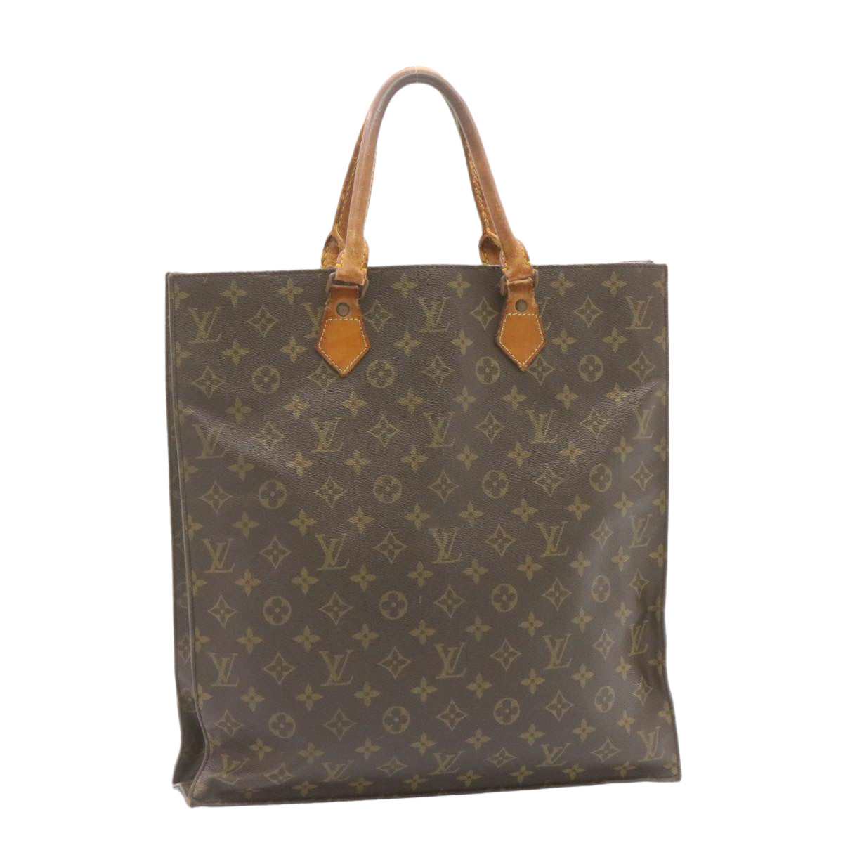 LOUIS VUITTON Monogram Sac Plat Hand Bag M51140 LV ar4575