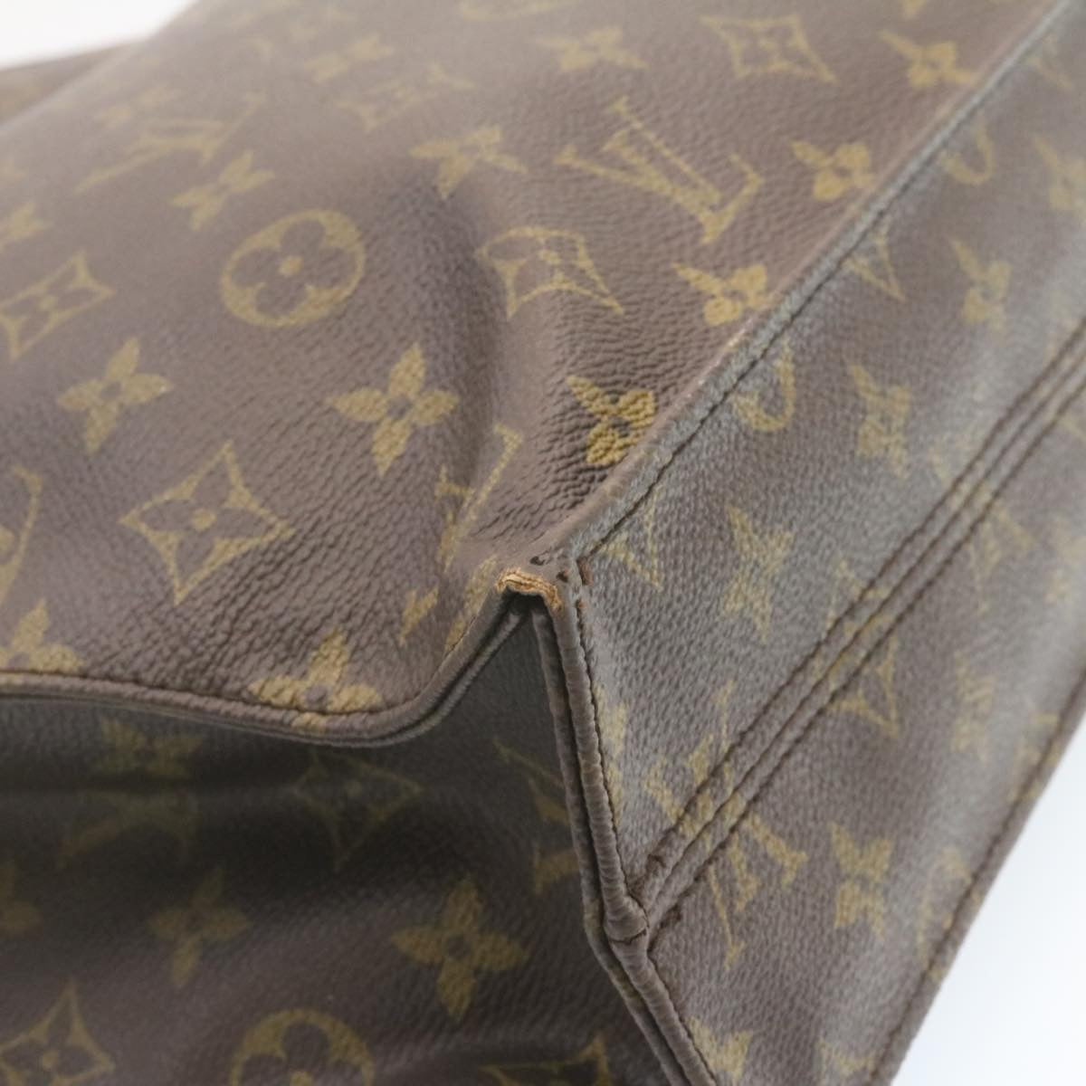LOUIS VUITTON Monogram Sac Plat Hand Bag M51140 LV ar4575