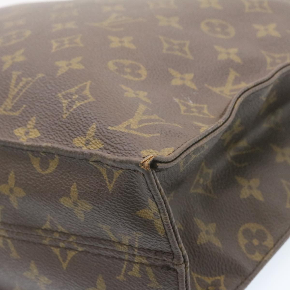 LOUIS VUITTON Monogram Sac Plat Hand Bag M51140 LV ar4575