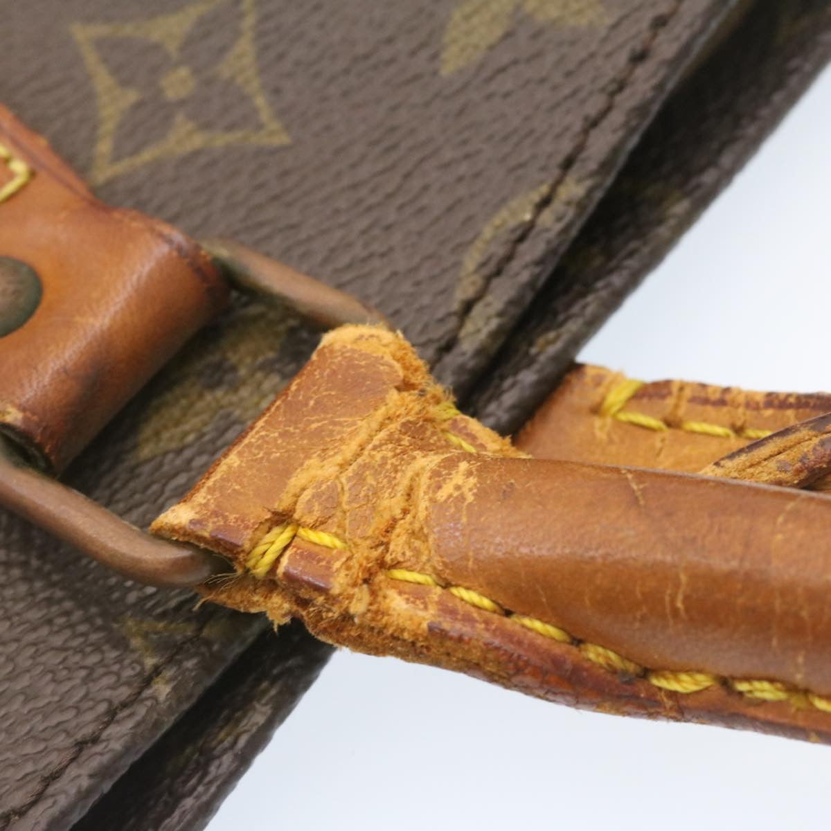 LOUIS VUITTON Monogram Sac Plat Hand Bag M51140 LV ar4575