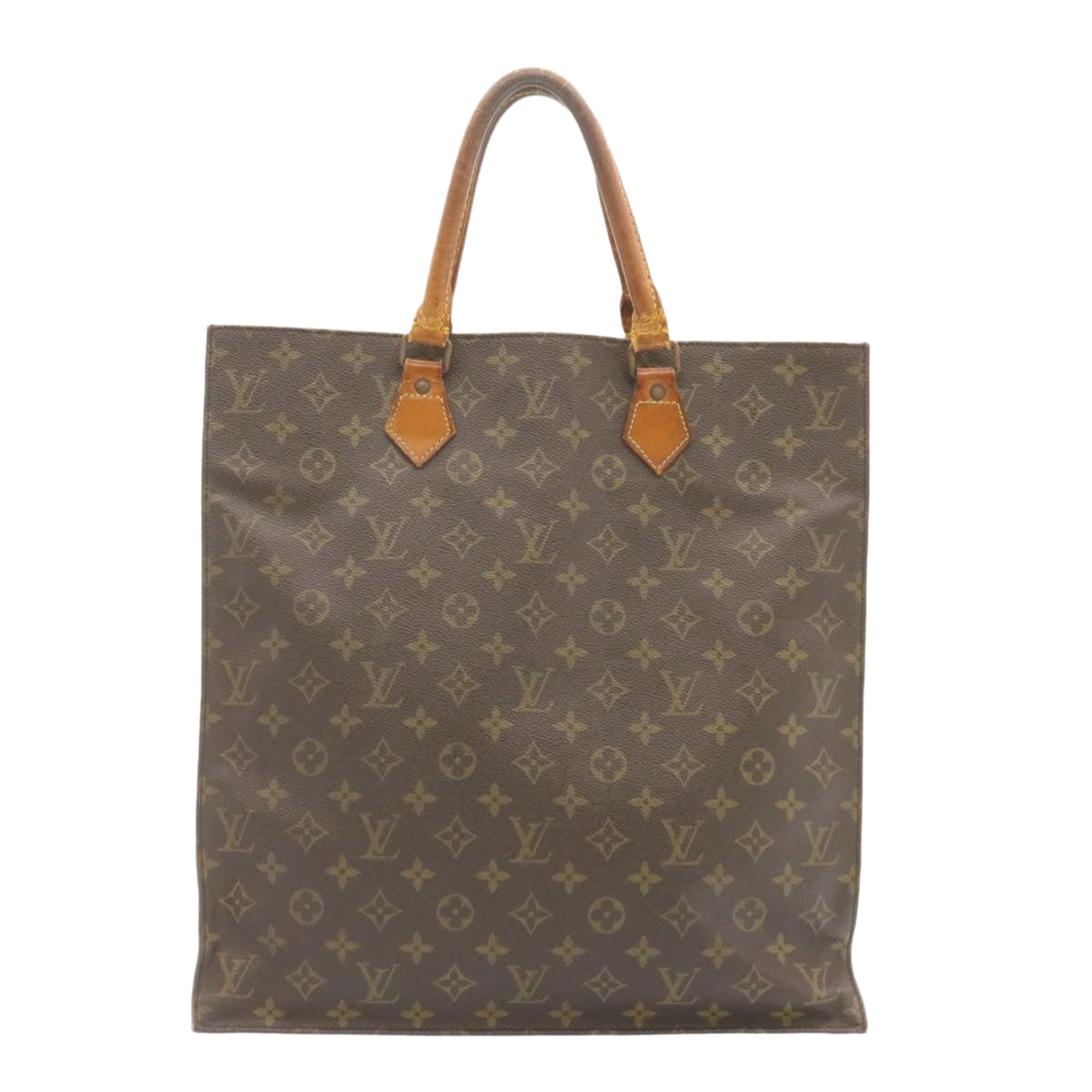 LOUIS VUITTON Monogram Sac Plat Hand Bag M51140 LV ar4575
