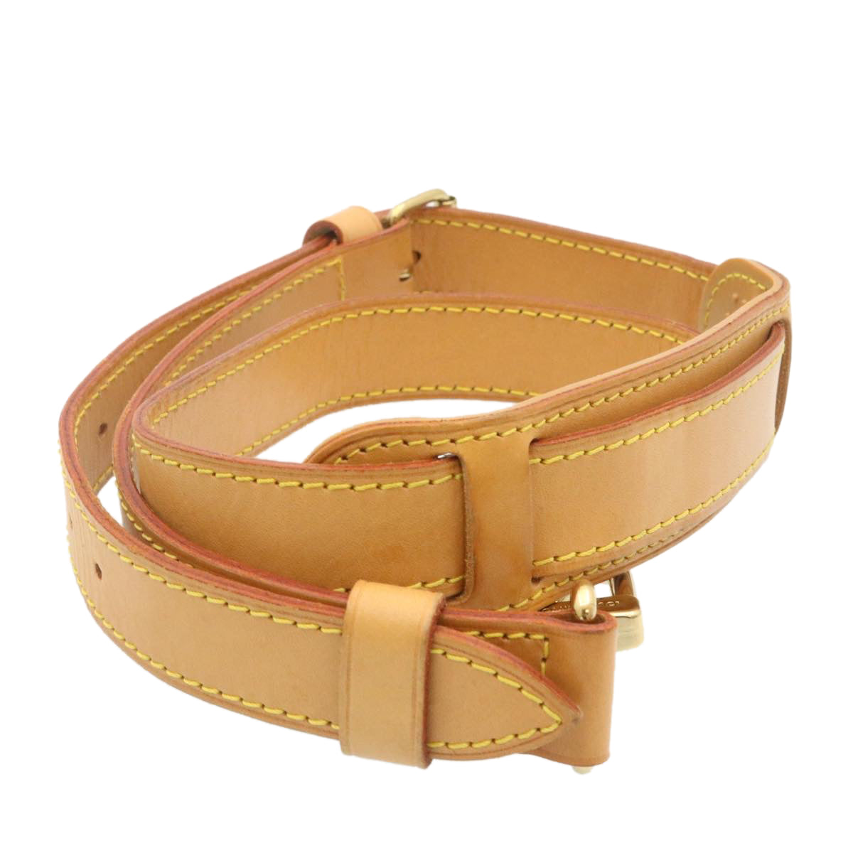 LOUIS VUITTON Shoulder Strap Leather Beige LV ar6313