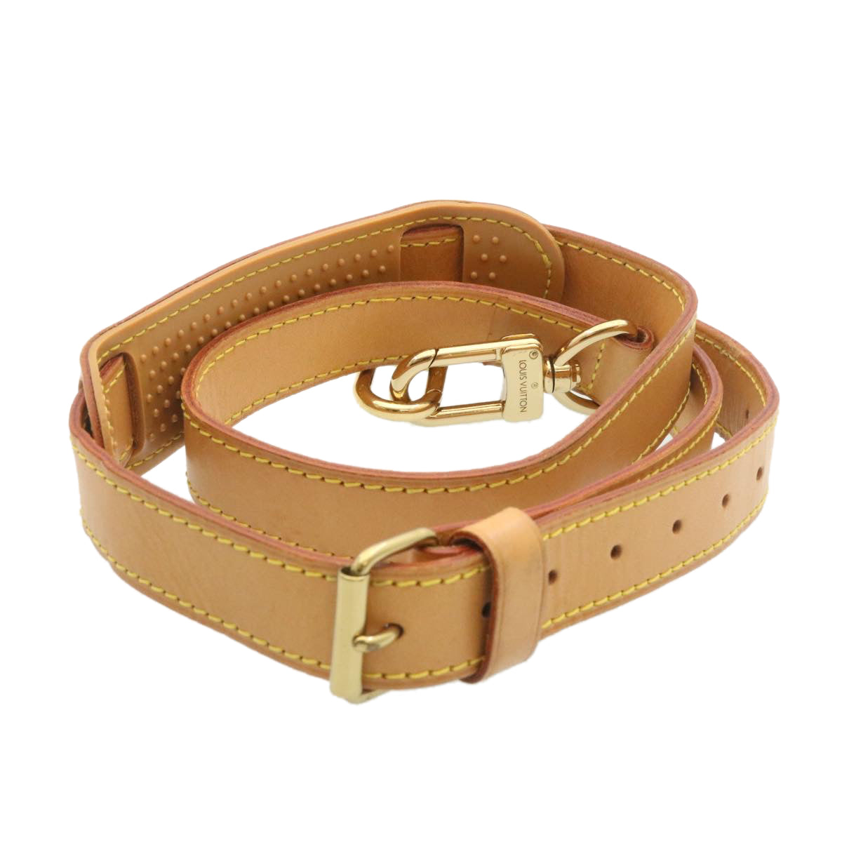 LOUIS VUITTON Shoulder Strap Leather Beige LV ar6313