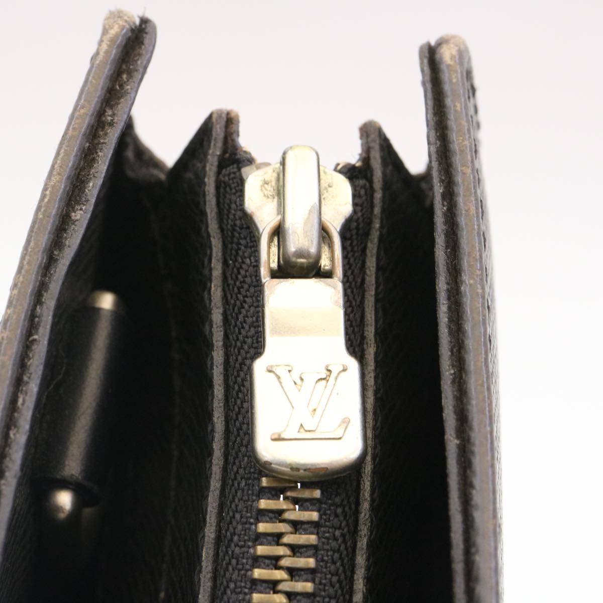 LOUIS VUITTON Taiga Porte Documents Rozan Business Bag Black M30052 ar6487