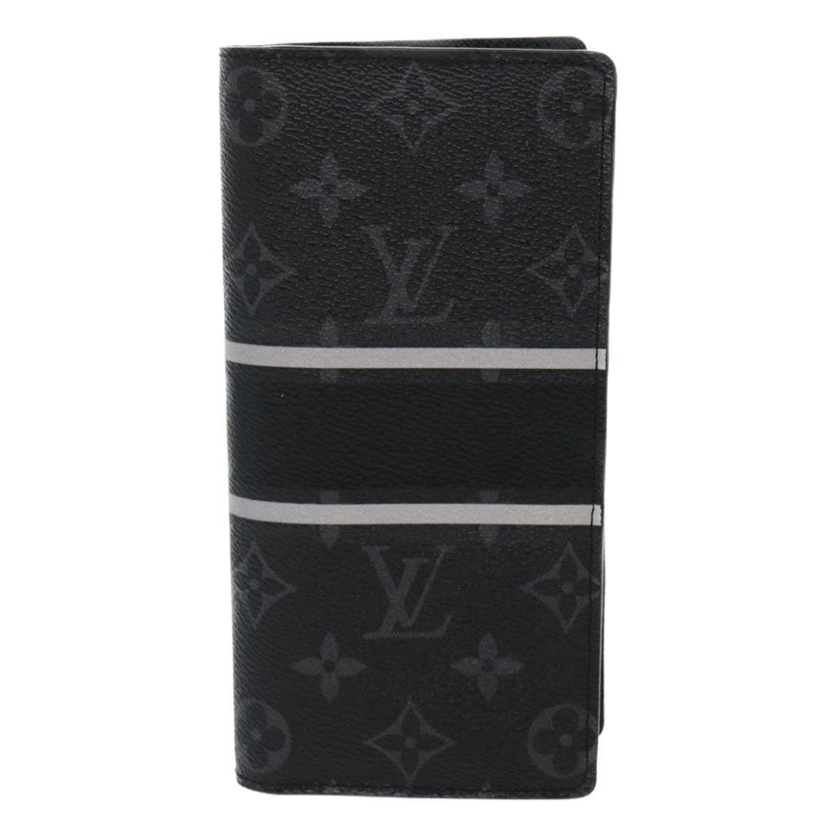 LOUIS VUITTON Eclipse Flash Portefeuille Braza Long Wallet M64438 ar6842S
