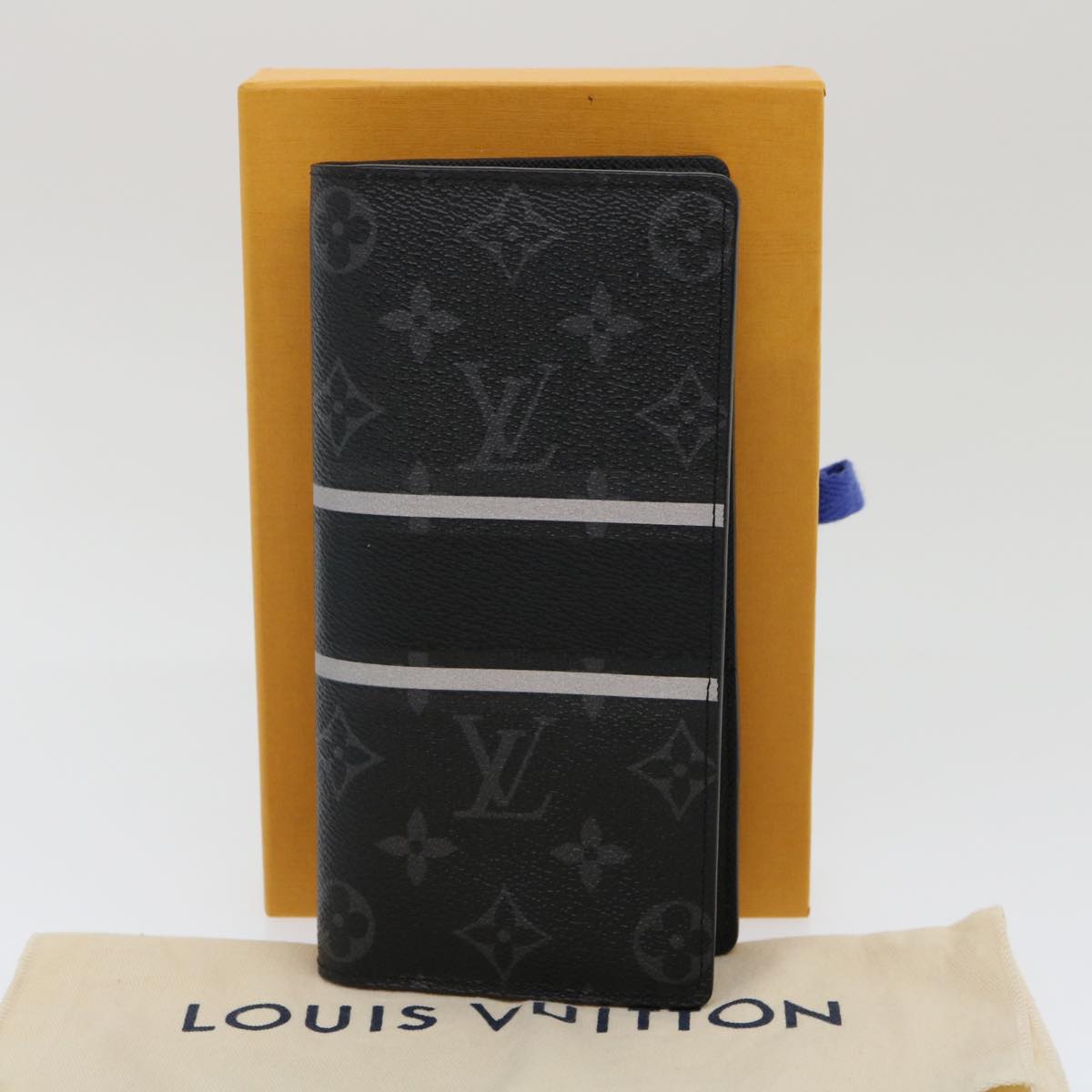 LOUIS VUITTON Eclipse Flash Portefeuille Braza Long Wallet M64438 ar6842S