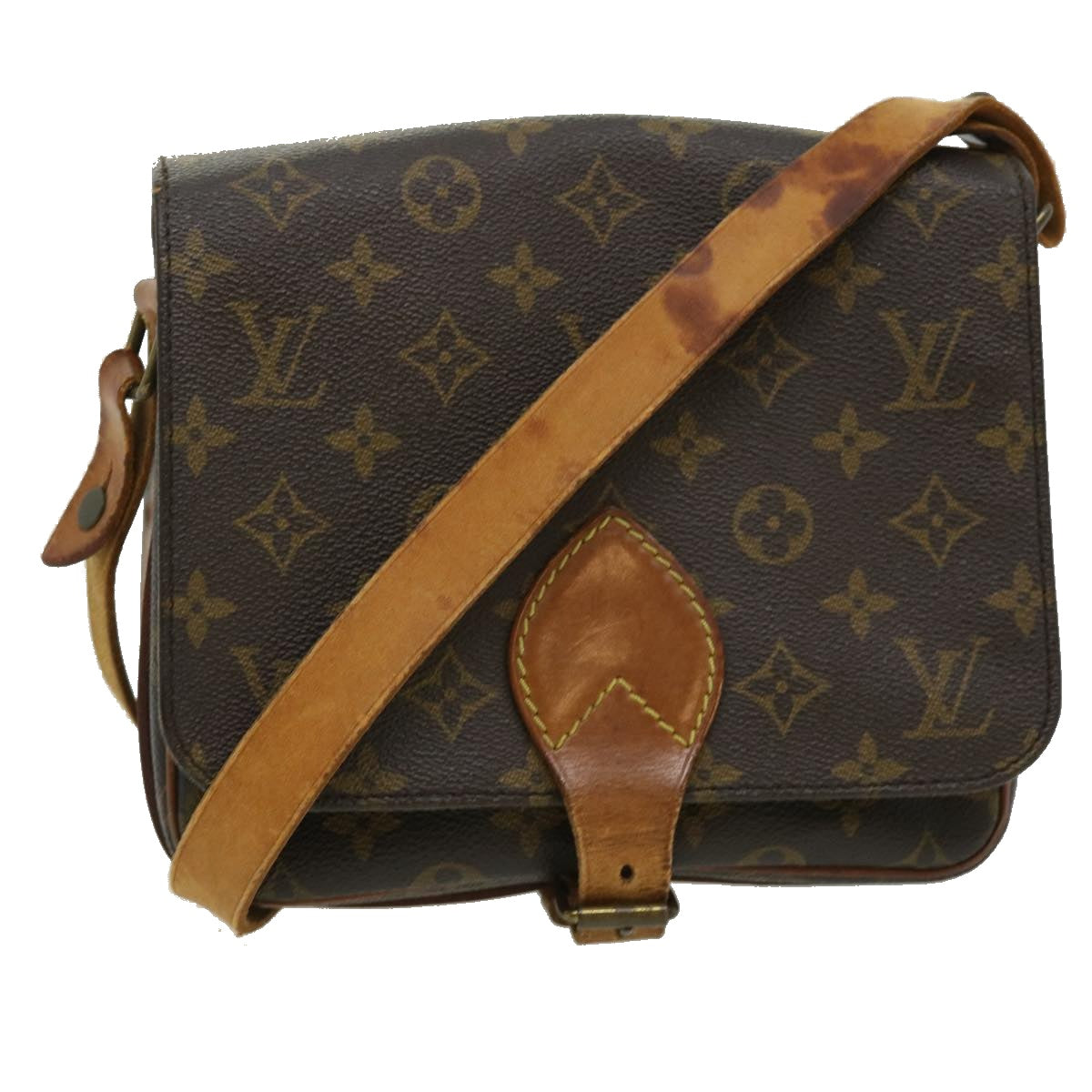 LOUIS VUITTON Monogram Cartouchiere MM Shoulder Bag M51253 LV ar7518