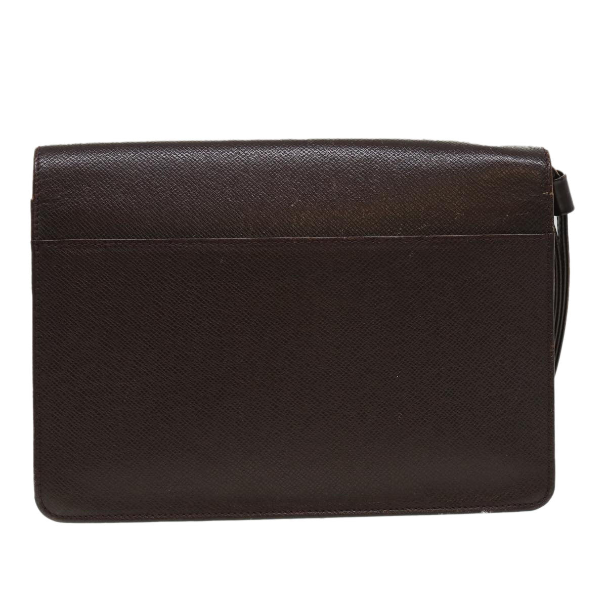 LOUIS VUITTON Taiga Kourad Clutch Bag Acajou M30196 LV ar7860B