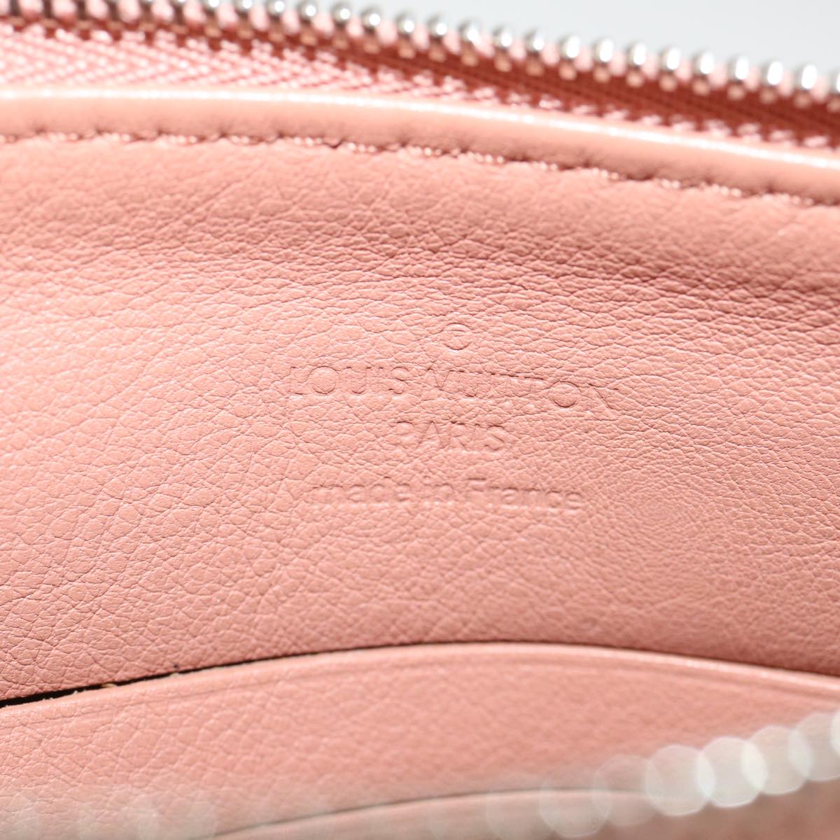 LOUIS VUITTON Monogram Mahina Selene PM Pouch Coral pink M94212 LV ar8085B