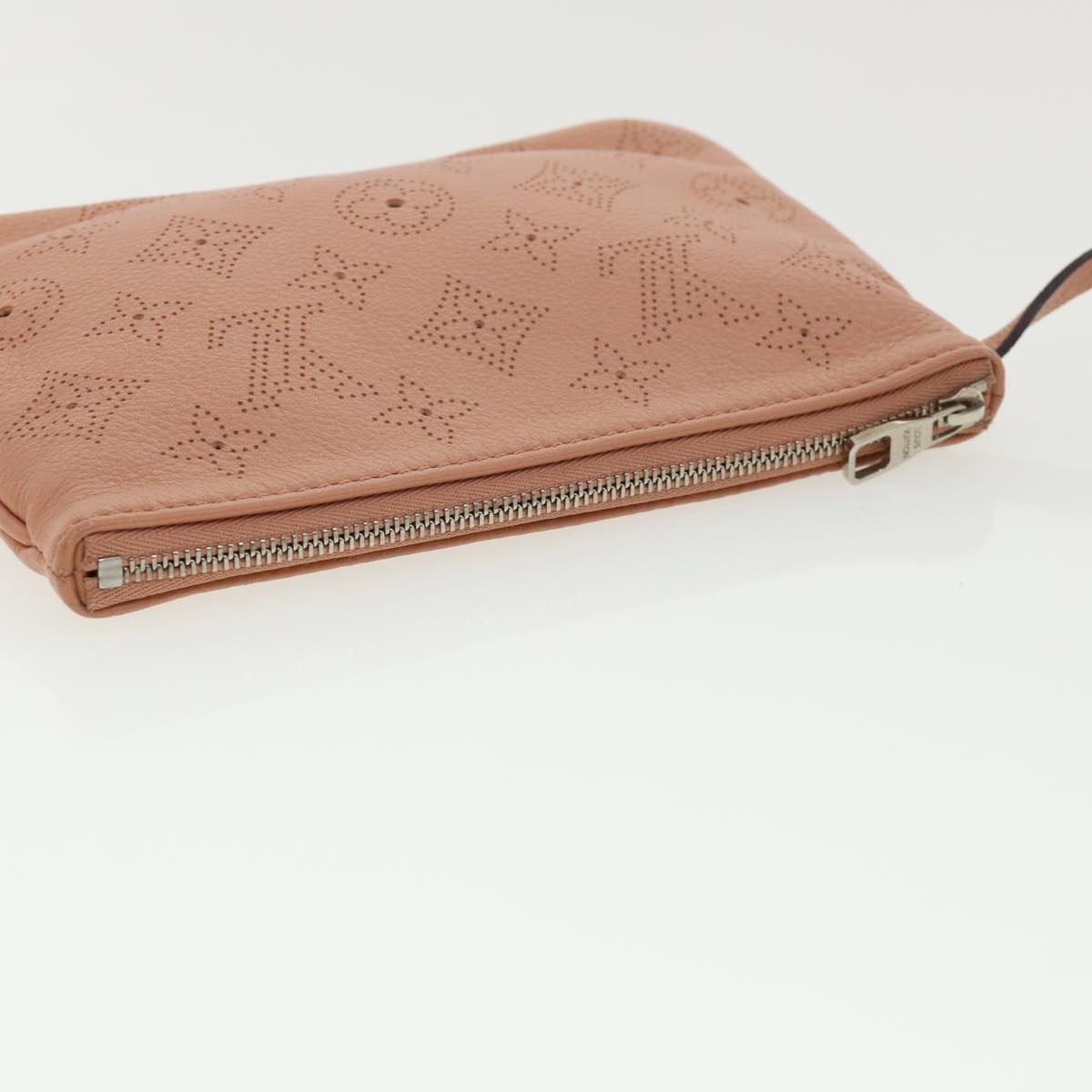 LOUIS VUITTON Monogram Mahina Selene PM Pouch Coral pink M94212 LV ar8085B
