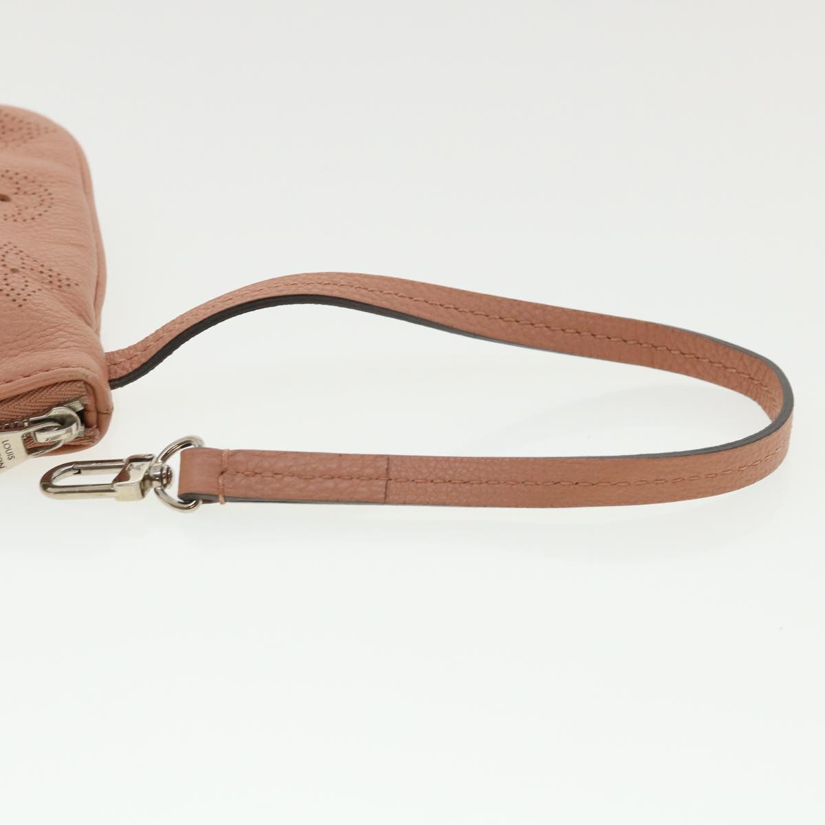 LOUIS VUITTON Monogram Mahina Selene PM Pouch Coral pink M94212 LV ar8085B