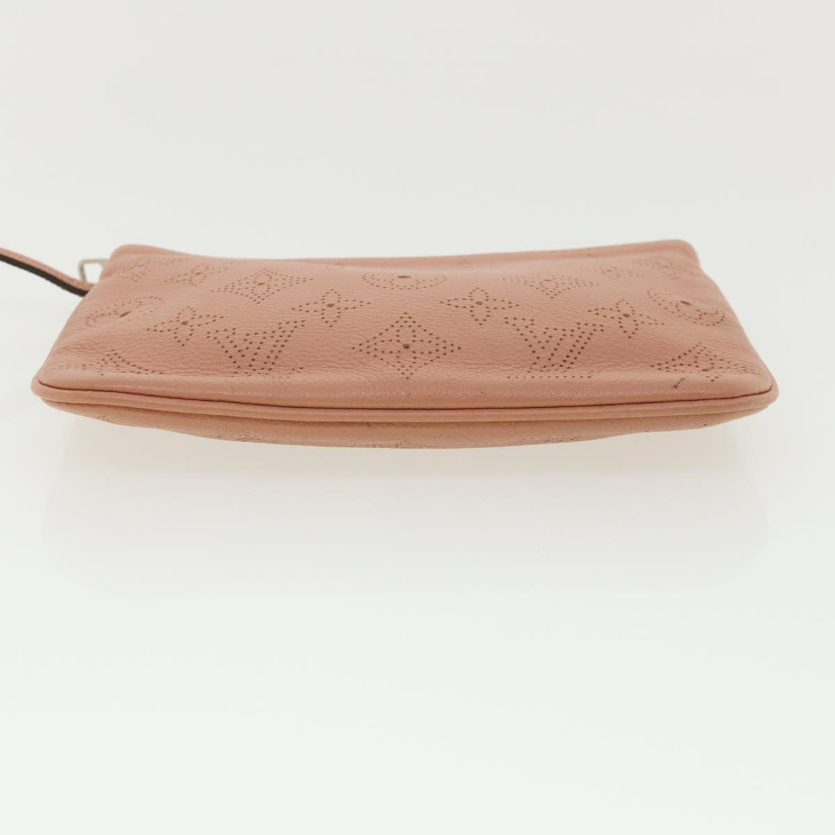 LOUIS VUITTON Monogram Mahina Selene PM Pouch Coral pink M94212 LV ar8085B