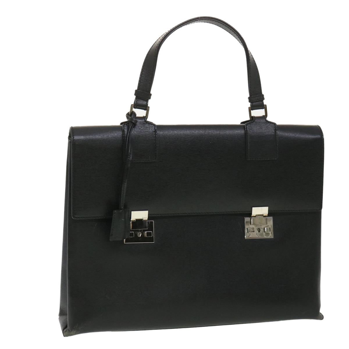 Luxury Gucci Trending 2025 Briefcase Leather Black Auth ar8370