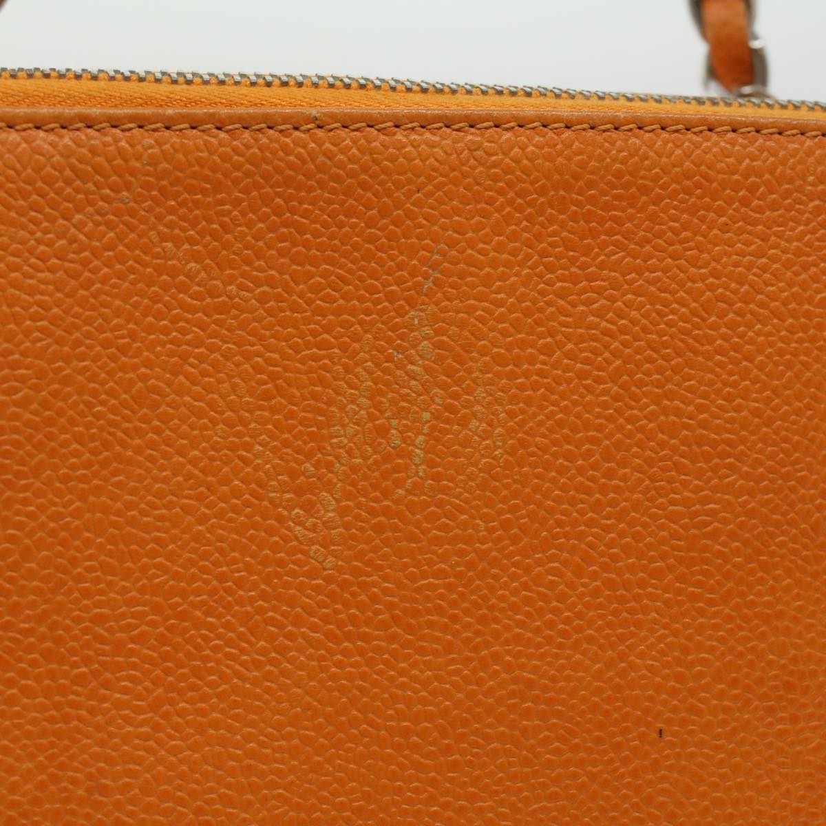 Luxury Chanel Chain Shoulder Bag Caviar Skin Orange CC  ar8526