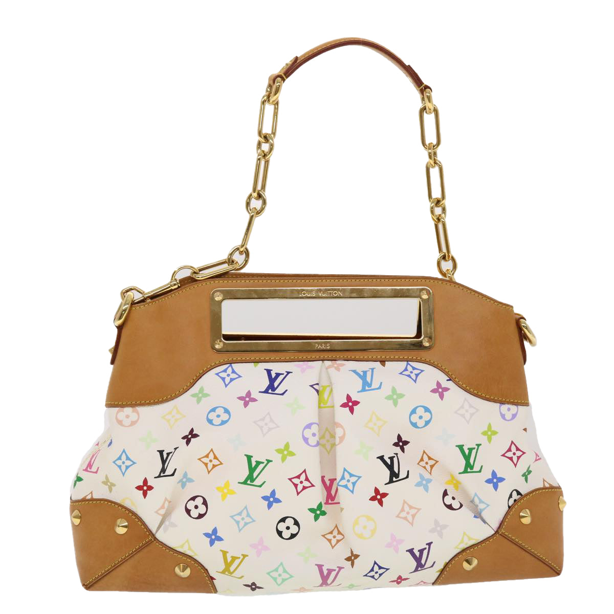 LOUIS VUITTON Monogram Multicolor Judy GM Shoulder Bag White M40253 ar9578A