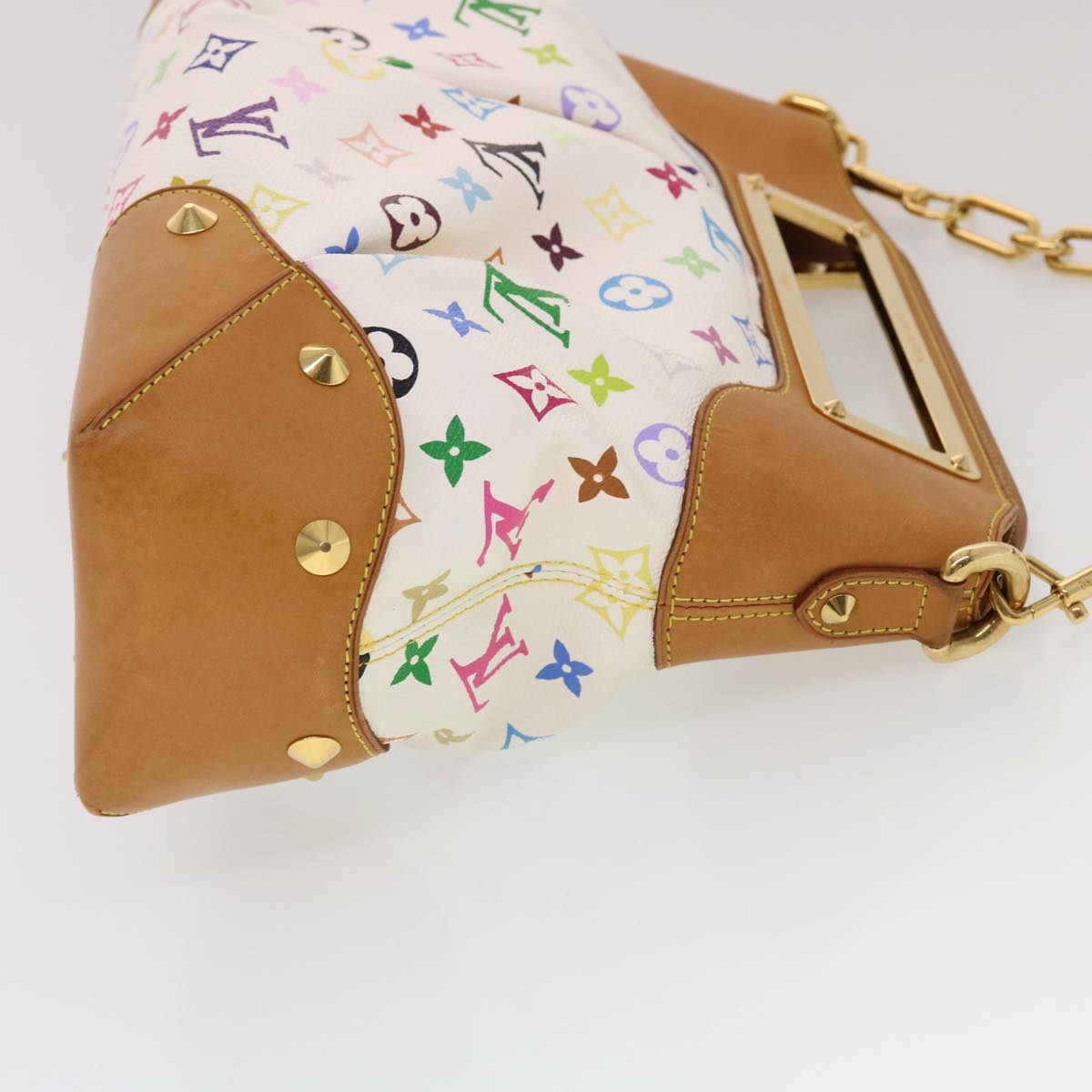 LOUIS VUITTON Monogram Multicolor Judy GM Shoulder Bag White M40253 ar9578A