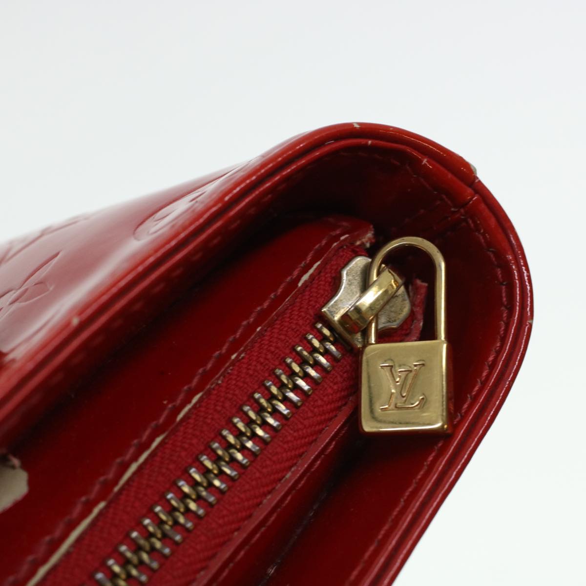 LOUIS VUITTON Monogram Vernis Houston Hand Bag Red M91092 LV ar9583