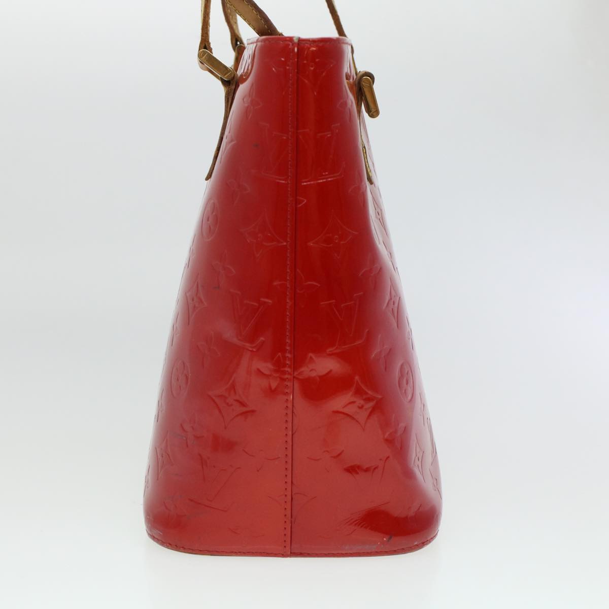 LOUIS VUITTON Monogram Vernis Houston Hand Bag Red M91092 LV ar9583