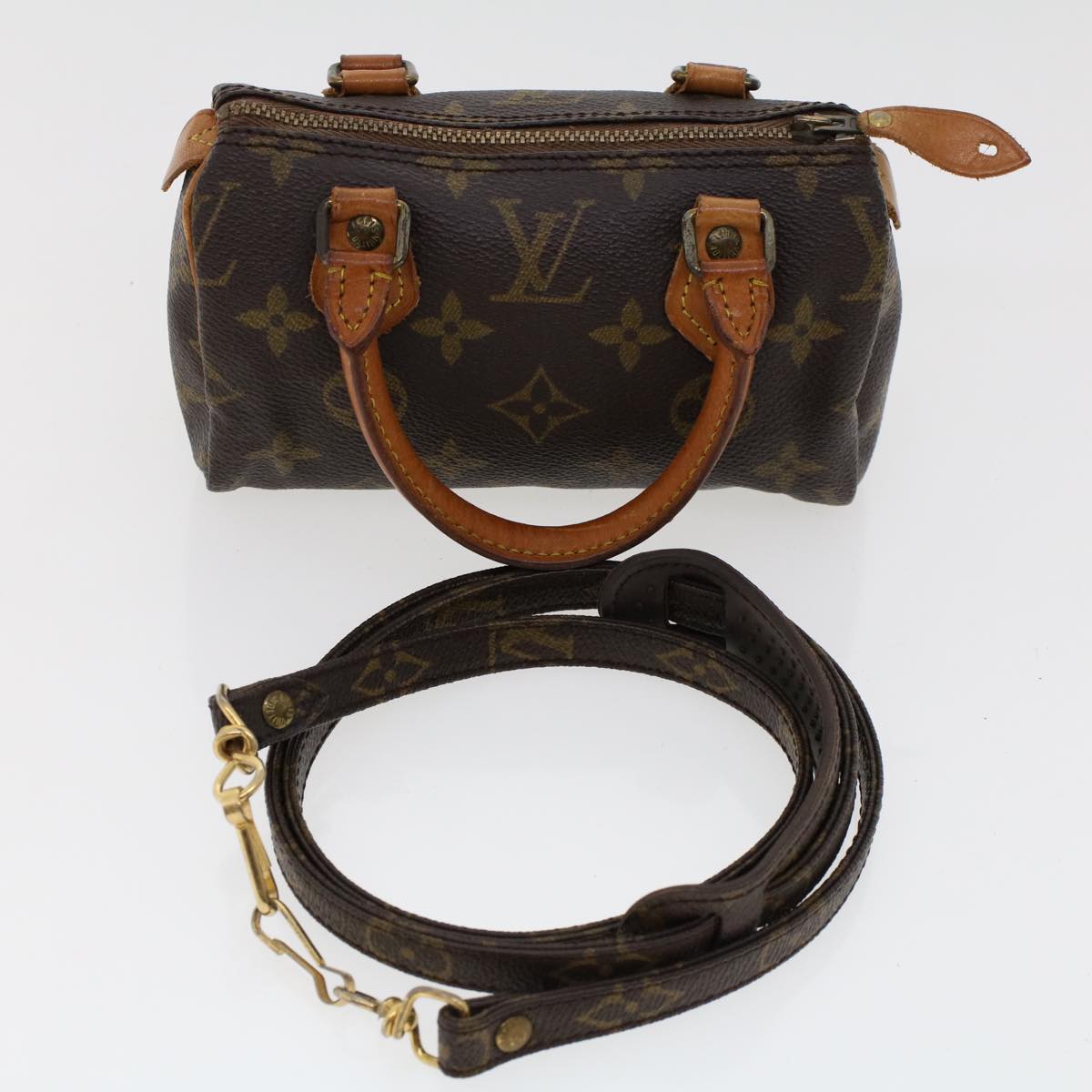 LOUIS VUITTON Monogram Mini Speedy Hand Bag 2way M41534 LV ar9585