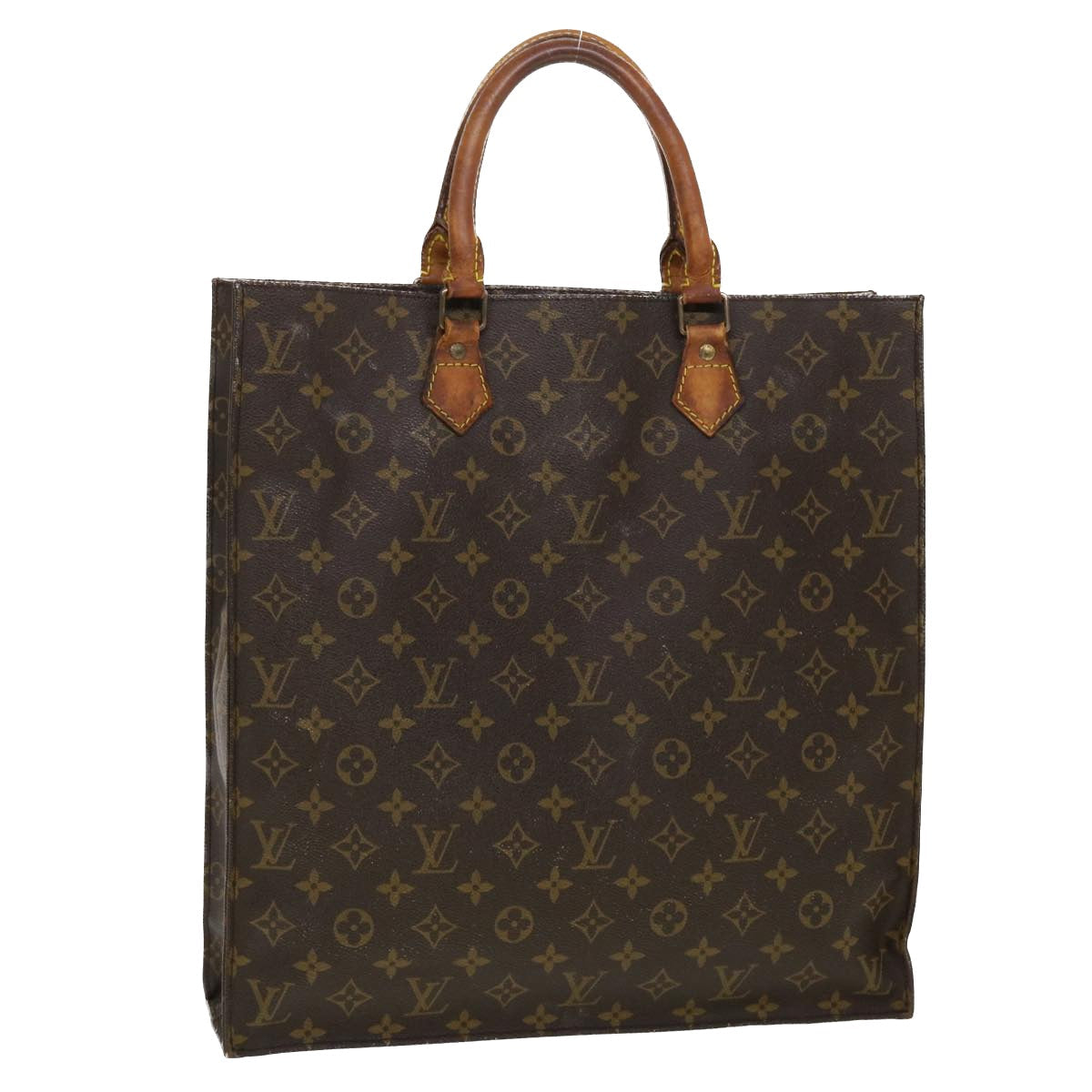 LOUIS VUITTON Monogram Sac Plat Hand Bag M51140 LV ar9611