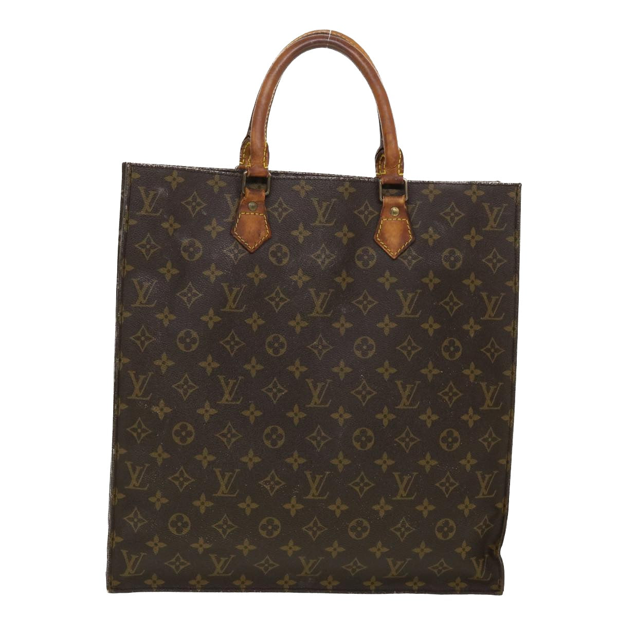 LOUIS VUITTON Monogram Sac Plat Hand Bag M51140 LV ar9611